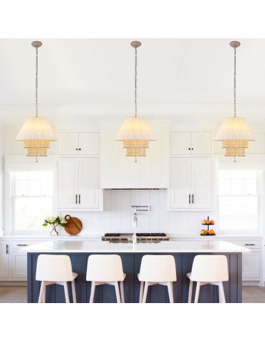 Oaks Aura 21” Wooden Bead Chandelier...