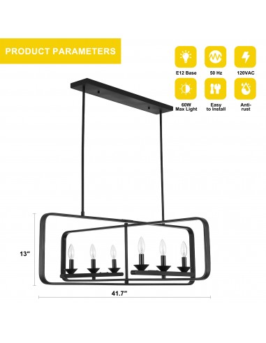 Oaks Aura 40” 6-Light DIY Shape...