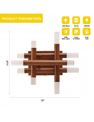 Oaks aura 13” Dimmable Wall Sconce...