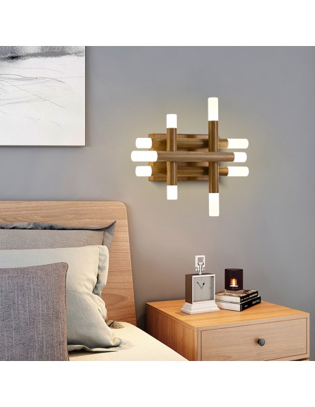 Oaks aura 13” Dimmable Wall Sconce with LED Lights and Remote Control, 3-Color for Bedroom, Living Room, Hallway, and More