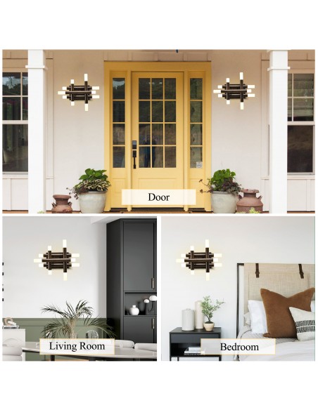 Oaks aura 13” Dimmable Wall Sconce with LED Lights and Remote Control, 3-Color for Bedroom, Living Room, Hallway, and More