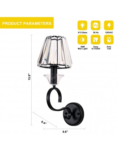 Oaks Aura 9.6” Modern 1-Light Crystal...