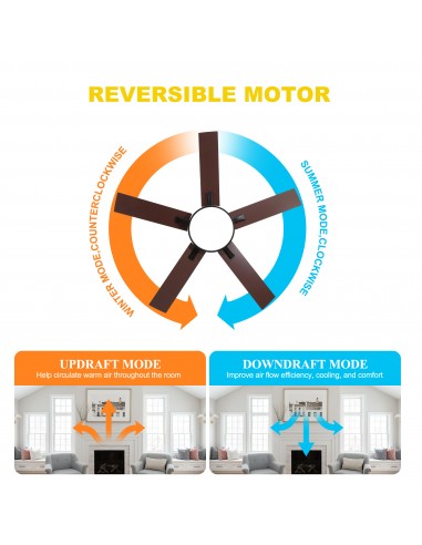 Oaks Aura 52" 5-Blade Reversible...