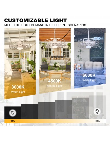 Oaks Aura 24" Outdoor Smart Ceiling...