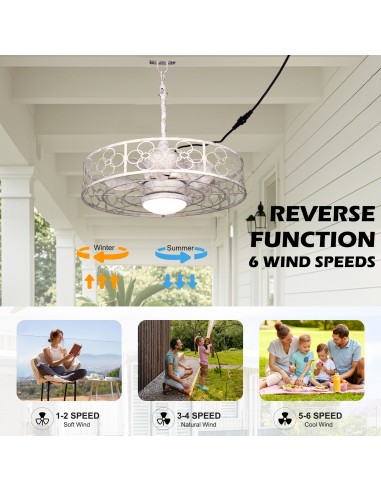 Oaks Aura 24" Outdoor Smart Ceiling...