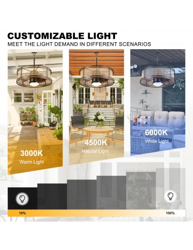 Oaks Aura 24" Outdoor Smart Ceiling...