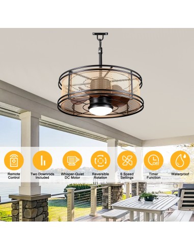 Oaks Aura 24" Outdoor Smart Ceiling...