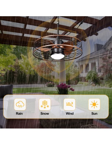 Oaks Aura 24" Outdoor Smart Ceiling...