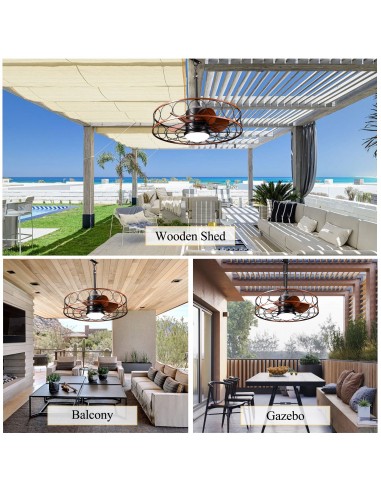 Oaks Aura 24" Outdoor Smart Ceiling...