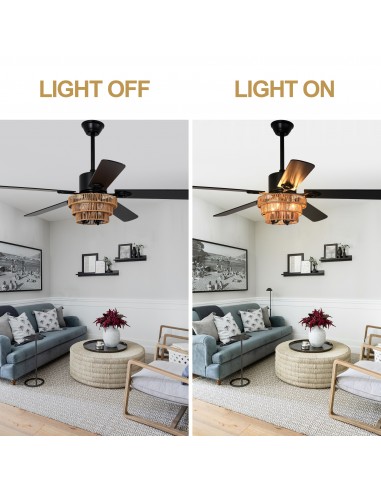 Oaks Aura 52" Modern Ceiling Fan with...