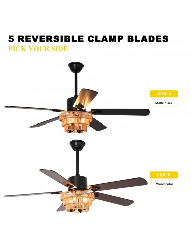 Oaks Aura 52" Modern Ceiling Fan with...