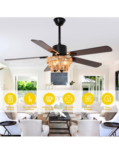 Oaks Aura 52" Modern Ceiling Fan with...