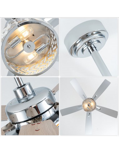 Oaks Aura 52” Crystal Ceiling Fan...