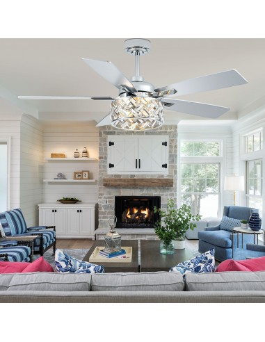 Oaks Aura 52” Crystal Ceiling Fan...