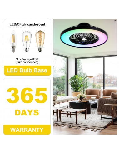 Oaks Aura 23" Smart RGB Flush Mount...