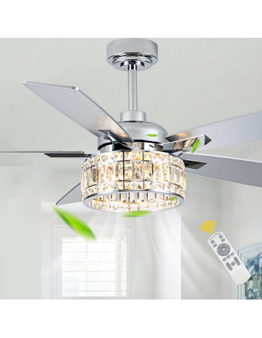 Oaks Aura 52” 5-Blade Crystal Ceiling...