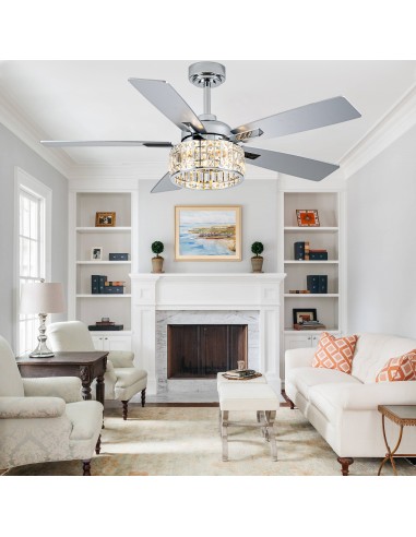 Oaks Aura 52” 5-Blade Crystal Ceiling...