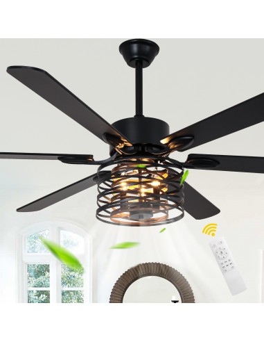 Oaks Aura 65” Matte Black Ceiling Fan...
