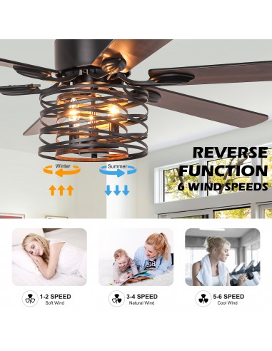 Oaks Aura 65” Matte Black Ceiling Fan...