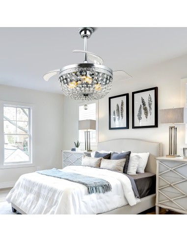 Oaks Aura 42” Crystal Ceiling Fan...