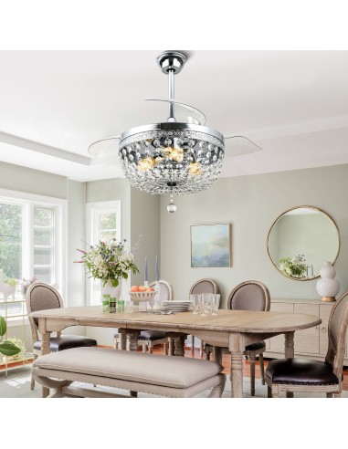 Oaks Aura 42” Crystal Ceiling Fan...