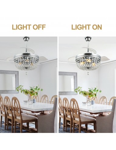 Oaks Aura 42” Crystal Ceiling Fan...