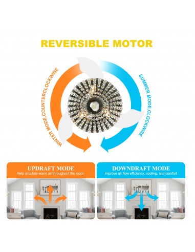 Oaks Aura 42” Crystal Ceiling Fan...