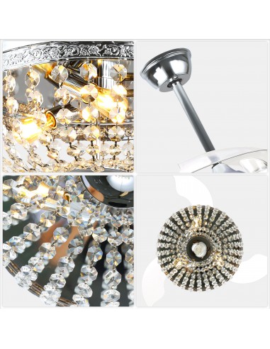 Oaks Aura 42” Crystal Ceiling Fan...