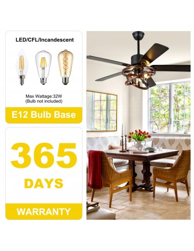 Oaks Aura 52" 5-Blade Ceiling Fan...