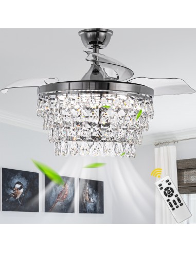 Oaks Aura 42" Crystal Ceiling Fan...