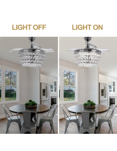 Oaks Aura 42" Crystal Ceiling Fan...