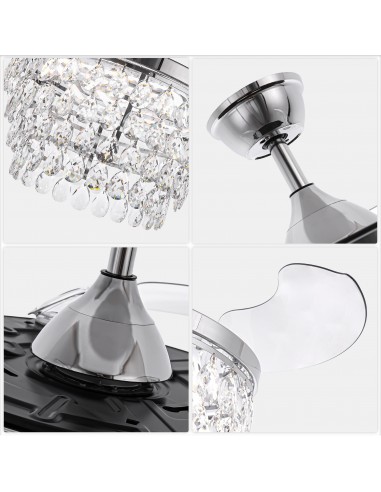 Oaks Aura 42" Crystal Ceiling Fan...