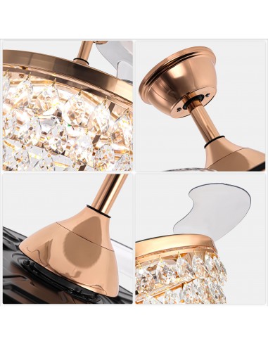 Oaks Aura 42" Crystal Ceiling Fan...