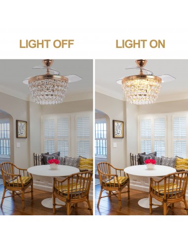 Oaks Aura 42" Crystal Ceiling Fan...