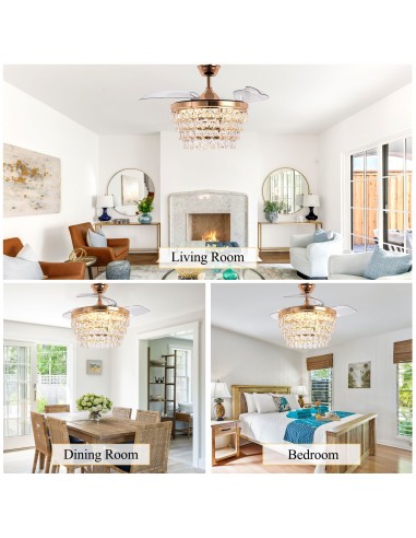 Oaks Aura 42" Crystal Ceiling Fan...