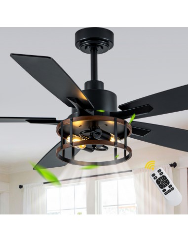 Oaks Aura 52" Modern Matte Black...