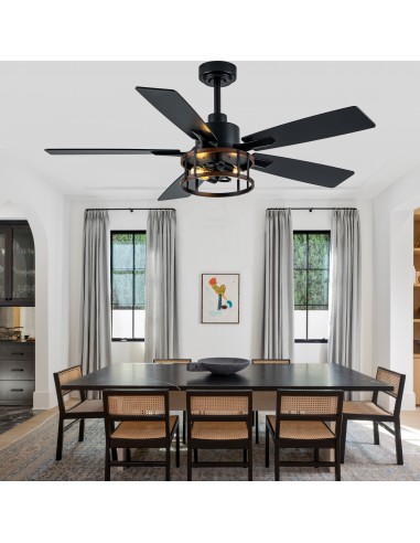 Oaks Aura 52" Modern Matte Black...