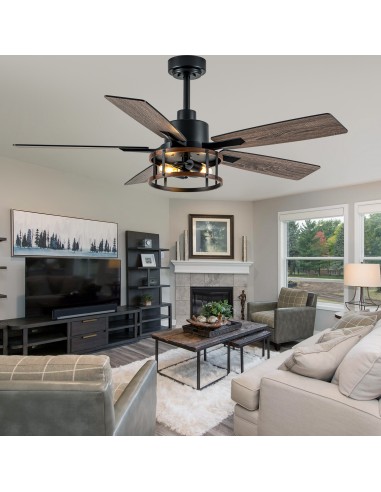 Oaks Aura 52" Modern Matte Black...