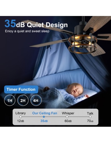 Oaks Aura 52" Modern Matte Black...