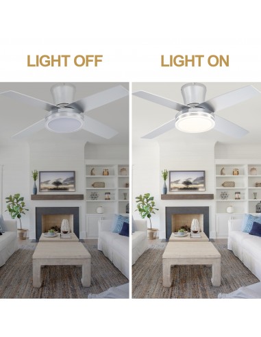 Oaks Aura 44" Flush Mount Ceiling Fan...