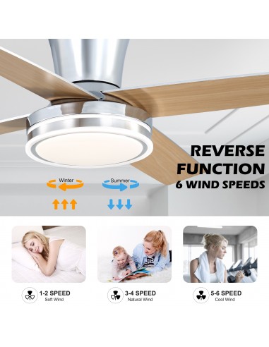 Oaks Aura 44" Flush Mount Ceiling Fan...