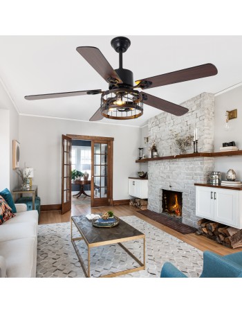 Oaks Aura 52" Black 5-Blade... 2