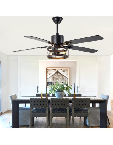 Oaks Aura 52" Black 5-Blade Ceiling...