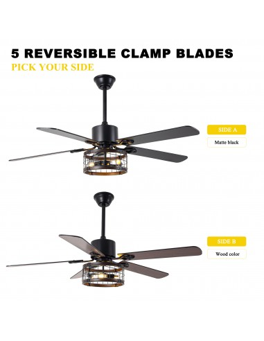 Oaks Aura 52" Black 5-Blade Ceiling...