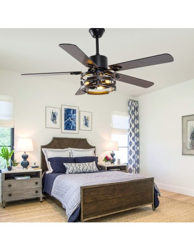 Oaks Aura 52" Modern Black Ceiling...