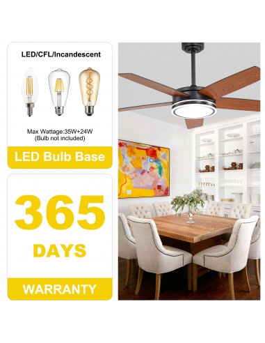 Oaks Aura 52" Modern Ceiling Fan with...