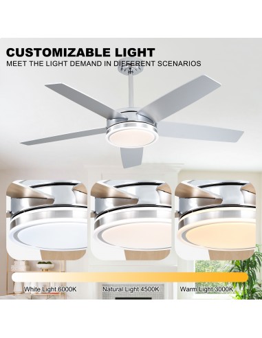 Oaks Aura 52" Modern Ceiling Fan with...