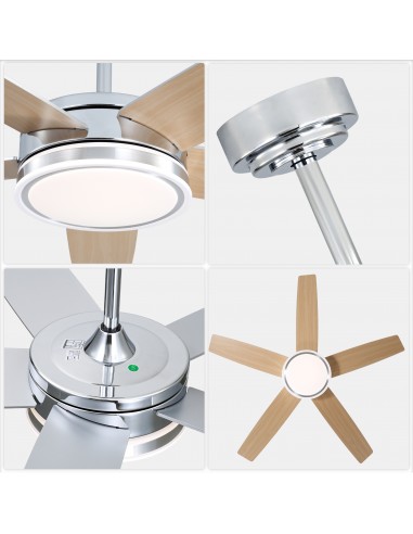 Oaks Aura 52" Modern Ceiling Fan with...