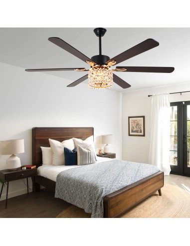 Oaks Aura 65" Crystal Ceiling Fan...
