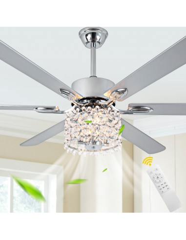 Oaks Aura 65" Crystal Ceiling Fan...